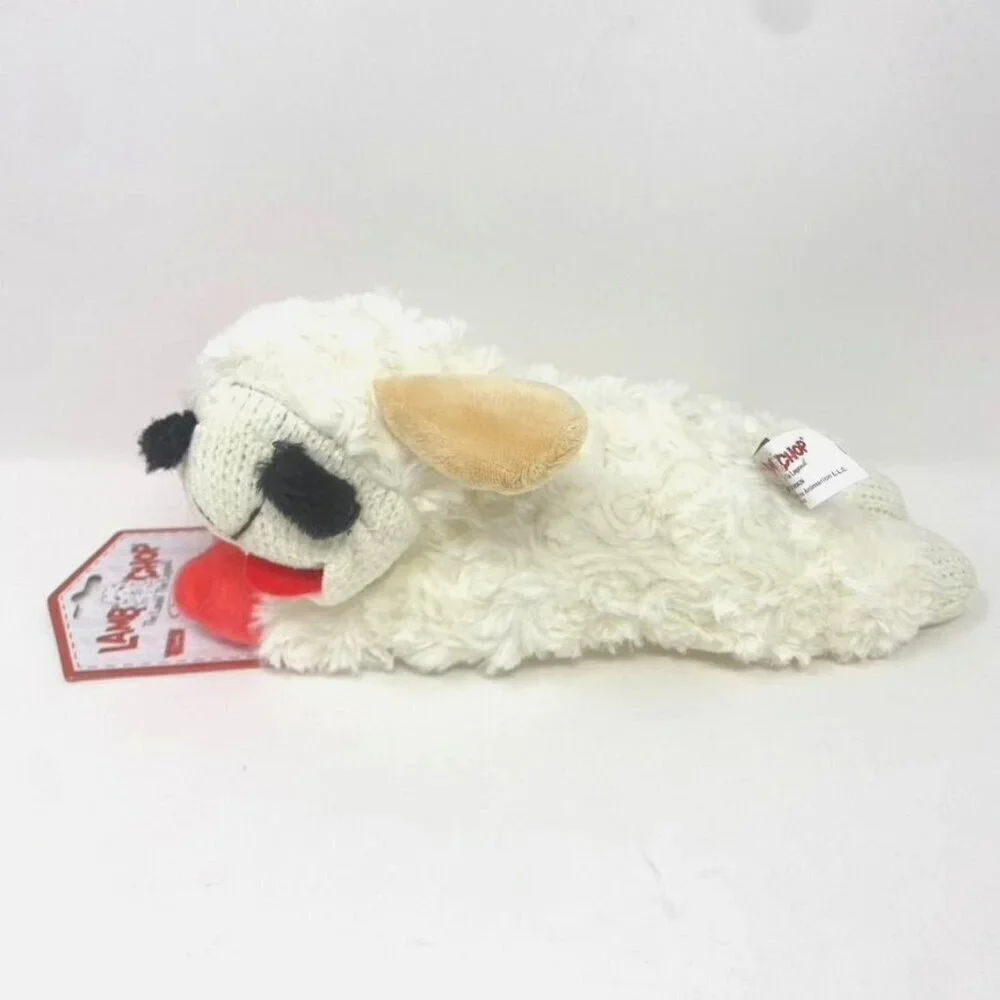 Multipet Lamb Chop Dog Toy Squeaker Plush 10.5